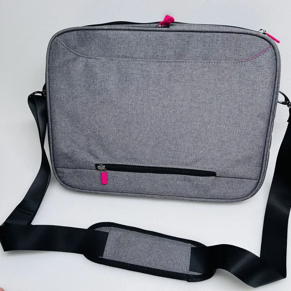 NEW iHome Smart Brief: 13 inch Laptop Bag Briefcase for Mac Heathered Grey iPad